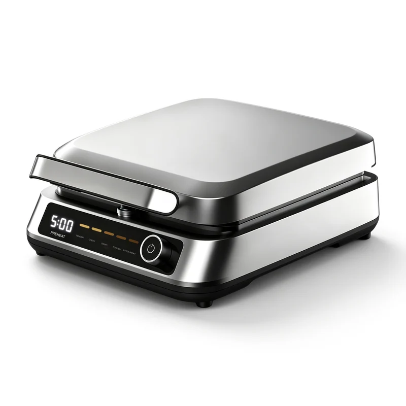 Bolkani Waffeleisen Digital 4 Waffeln, 1400W Antihaft
